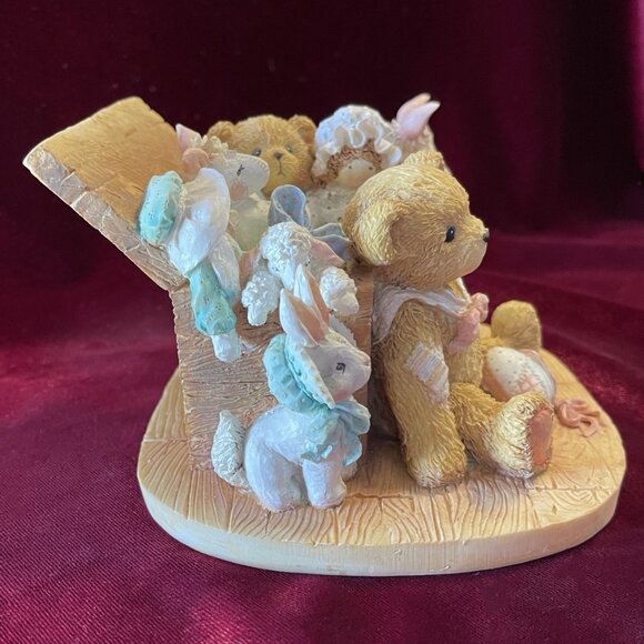 CHERISHED TEDDIES Christopher #950483 Bear with Toy Chest FIGURINE 1991  1164HT - Picture 3 of 14